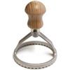 Stampo ravioli tondo in alluminio con manico in legno cm 8 - Legno,alluminio