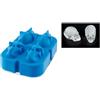 ILSA Stampo ghiaccio teschio 4 stampi in silicone blu cm 11,5x8,5 - Blu - Silicone