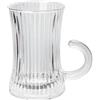 Tazza caffè ribbed slim in vetro cl 11 (6 pezzi) - Trasparente - Vetro Extrabianco