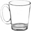 Bicchiere latte con manico bistro in vetro cl 31,5 (6 pezzi) - Trasparente - Vetro