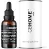 CBD HOME Olio di Semi di Canapa 40% + Melatonina - 50 ml - Base di Cocco e Semi di Canapa Biologici - Spremuto a Freddo - Senza Additivi - 100% Vegetale - Certificato Biologico UE