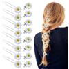 SwirlColor Fermagli per capelli a forma di margherita, 16 pezzi, con margherite, accessori per capelli per donne e ragazze, decorazione per capelli