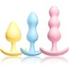 SIVZUMO 3 Pezzi Anale Metallo, Anal Butt Plug, Set Plug Anale con Cristallo Diamante, Plug Anale Giocattoli del Sesso per Principianti Donne, Coppie, Uomini