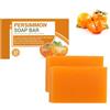 Generic Sapone naturale cachi - Sapone cachi per rimuovere l'odore del corpo, sapone da bagno naturale per viso e corpo, pulizia profonda e idratante, sapone cachi per uomini e donne (2 pezzi)