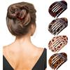 boluoboluomi 4 fermagli per capelli a becco d'anatra, semplici ed eleganti, da donna | Fermagli per capelli, con denti interni, per ragazze e donne, per capelli spessi e sottili