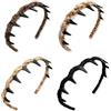 VEOIRXU 4 Pezzi Zig Zag Headband Fascia Per Capelli a Zig Zag Accessorio Antiscivolo Per Fitness Yoga Trucco Acconciatura Fasce Per Capelli Per Ragazze e Donne (Leopardo)