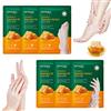 Crunier 3 Paia Miele Maschera Mani + 3 Paia Miele Maschera Piedi | Maschera Piedi Secchi Screpolati e Mani,Foot Peel Mask,Idratante