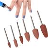 Hidyliu Punte Trapano per Nail Art 6 Pezzi Teste di Macinazione di Alta qualità per la Rimozione Efficace della Pelle Morta a Casa o Nei Saloni di Bellezza (Imposta 05)