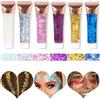 DIFLAX 6 Pezzi Brillantini per Capelli Face, Glitter Corpo Gel, Glitter Gel Glitter Corpo e Capelli Brillantini Corpo Glitter Make Up Glitter Body Gel Con lustrini Glitter Gel Viso (Multicolore)