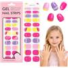 EBANKU Kids Adesivi Unghie Gel UV |Stella Rosa Sorridente Adesivo Gel UV | Smalto Adesivo per Unghie per Bambini (Age 6+), Adesivi per unghie in gel, Strisce Gel Unghie, Non Necessaria Lampada UV