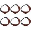 Generic 6 Elastici per Chioma da Donna in Plastica Elastica, Fascia per Coda di Cavallo Spessa Colore Vinaccia, Accessori Chioma Antistrappo per Uso Quotidiano e Occasioni Formali