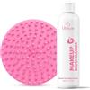 Ubisye Detergente per pennelli da trucco, soluzione detergente per pennelli da trucco e spugne con tappetino per la pulizia dei pennelli, tappetino in silicone, shampoo per pennelli per pulizia
