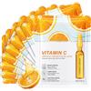 KIYTARBOO Siero viso alla vitamina C per le rughe,10 maschere viso anti-età per una pelle radiosa e un effetto luminoso,maschere in tessuto con acido ialuronico che rimpolpa e idrata