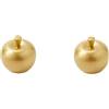 PILYON Pomelli Per Mobili 2Pezzi Ottone Zucca Mela Manopola E Maniglia Per Porta Dell'Armadio Manopola Per Scarpiera Per Scarpiera A Foro Singolo Oro DiametroMela25mm