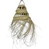 ARTIGIANATO VULCANO Lampadario Marocchino in Paglia Intrecciata, 20x20x20 cm, Design Paralume con Frange, Stile Etnico