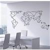 WYFCL Geometric World Map Wall Sticker Arredamento Camera Da Letto Decorazione Soggiorno Parete Vinyl Art Pattern Decalcomanie Da Muro Modern Home Decor 28X56Cm