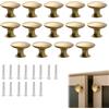 CQXSYTBN 14 Pomelli Rotondi Vintage 30 mm in Lega Metallica Anticata con Viti Incluse, Maniglie per Cassetti e Armadietti Stile Classico per Cucina, Bagno e Mobili