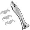 YFaith Cutter Professionale con 3 Lame ad Uncino, Coltello da Taglio | con Vano Portaoggetti, Manico a Pesce Taglierina di Sicurezza, per Tagliare Tappeti e Tubi in Plastica
