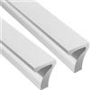 DSWZLQDXB Maniglia per cassetto lega di alluminio,maniglie per ringhiere e sportelli a forma di 7,Pomello per armadio bianco caldo,maniglioni Tiretti a Corrimano Manopole,2 pezzi (Hole distance 256mm)