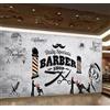 XLMING Retro Muro Di Cemento Persone Barbiere Poster Carta Da Parati 3D Seta lusso Studio Sala Pranzo Divano Camera Per Mobili Letto Soggiorno Tv Muro-250cm×170cm
