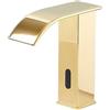 Generico Rubinetto da Bagno Rubinetti A Sensore per Lavabo Cascata Rubinetti Cascata per Lavabo da Bagno Rubinetto Automatico Miscelatore per Lavabo Acqua Calda E Fredda Ottone Oro A