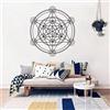 PAWANG Geometria Sacra Decalcomania Da Muro Cubo Di Metatron Alchimia Geometrica Adesivo Da Parete In Vinile Poster Murale Per Linea A Parete Cerchio Mandala 42X42Cm