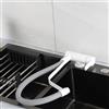 ZPSPZ Miscelatore Cucina Sottofinestra Pieghevole Bianco Tubo Universale Acciaio Inossidabile Rubinetto da Cucina Pieghevole-Bianco