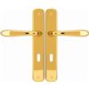 DACAN PROTECTION Maniglie Porte Interne con Placca in Zama 90 mm, Coppia Maniglia Porta Interna Design Moderno, Set Completo per Porte Legno, Installazione Facile (Oro)