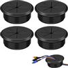 vcsjw 4 passacavi in plastica, passacavo flessibile, passacavo da scrivania, passacavo per scrivania, passacavo per scrivania (60 mm)