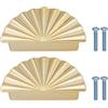 OTOTEC 2 maniglie per armadietti, 6,4 cm, in lega, parte di ricambio da 64 mm, maniglie per cassetti, adatte per cassettiere, mobili, armadietti, porte della cucina, colore oro