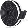YANKUIRUI Guarnizione Finestra Porta Nastro Sigillante Autoadesivo in Gommapiuma, Alta Densità Neoprene Isolamento Nastro Sigillante per Anti Freddo, Rumore e Collisione (12mm x 10mm/4M,) Nero