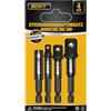 Mr.wintek Adattatore avvitatore a percussione e supporto magnetico per punte | 4 pezzi 1/4 pollici di prolunga esagonale su 1/4, 3/8 e 1/2