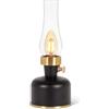 Abbott Collection - Lampada a LED per torcia nera con camino, luce da tavolo portatile - Metallo/vetro (10,5 pollici di altezza)