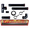 MBM Kit tubi stufa a pellet canna fumaria dn 80 acciaio smaltato nero 600° CE | Resistente ad Alta Temperatura, Norma EN1856-2, Finitura Smaltata, Made in Italy