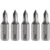 QUARKZMAN 5Pz PH0 Punte Avvitatore Phillips 1/4 Gambo Esagonale 25mm/1 L | Inserti per Avvitatore Professionali Testa a Croce Magnetica, Punta per Cacciavite in Acciaio S2