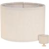 TOKIDNY Paralume in Stoffa E27 Beige Struttura in Ferro per Lampade | Design Semplice e Classico, Riduce L'abbagliamento, 1 Pezzo, Foro 4, 2cm, per Tavolo e Sospensione