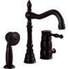 XJTNLB Rubinetto Vasca Vintage Nero Rubinetti per Vasca da Bagno Singolo Maniglia Miscelatore Doccia Miscelatore Vasca da Bagno 3 Fori