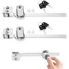 FcaecY 2 Pas Rettile Vivarium Lock, Terrario Vetrina Lock, Scorrevole Vetro Porta Serratura con Chiave, Cricchetto Serrature, Vetrina Serrature