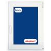 Winwindo Finestra in PVC rinforzato, 70 x 100 cm, oscillante a destra, vetro Climalit opaco, profilo Aluplast, bianco, non ingiallisce, rumore < 45 dB, isolamento termico