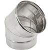 MAKA change your life quality Maka Curva 45° per Canna Fumaria in Acciaio Inox, Raccordo Curvo Monoparete per Tubo Fumo Stufa a Legna Pellet e Caldaia, Innesto Maschio-Femmina (Ø 150 mm, AISI 304)