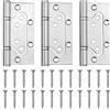 Kos Design Cerniere Porta Inox senza Fresatura, Set da 3, 100x38mm (Argento)