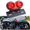 BREDUXSER Universale 40 LED Doppio Motociclo Fanale Posteriore Luce del Freno, Indicatori di Direzione Lampada da Corsa con Staffa Targa per Chopper Cruiser Custom Street Bike Dirt Bike