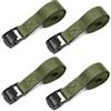 SHUBEIEUMI 4 Cinghie di Fissaggio a Cricchetto,50cm x 2cm(Verde Militare) | Cinghia di Ancoraggio con Chiusura, Adatto per Moto, Auto, Portabiciclette,Cinghie di Tensione
