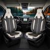 GIOVANNI BUTTI Coprisedili camper in lino, compatibili Fiat Ducato, Citroën Jumper, Peugeot Boxer, sedili anteriori conducente & passeggero, Camper & Caravan, Nero-Sabbia