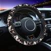 Mexpekil Coprivolante universale per auto con gru e fiori di ciliegio, antiscivolo, accessorio decorativo per auto, adatto alla maggior parte delle auto (38 cm), confezione da 1