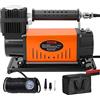 VEVOR Compressore d'Aria per Auto Veicoli Portatile 12V Pressione Massima 150PSI con Tubo 7,9m, Compressore a Secco ad Aria Portata Max. 184L / min Cavo di Alimentazione 3m, Compressore 12V per Auto