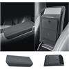 SKTU 2 accessori per Tesla Model Y Juniper 2025/Model 3 Highland 2024-2025, copribracciolo e scatola nascosta, bracciolo centrale, custodia protettiva e organizer per Juniper Highland