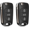 Car Passion 2 Custodia Cover Chiave Guscio Telecomando 3 Tasti Compatibile con Hyundai i10 i20 i30 ix20 ix35 Kia Sportage Picanto Sorento Venga Rio Ceed Cerato Coppia