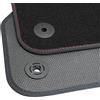teileplus24 BGF675 Tappetini per tutto l'anno per Renault Kangoo 3 2021- Impermeabile, Cucitura:Rosso