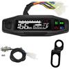 MALIYAE Motociclo Contachilometri Tachimetro Universale per Moto Misuratore di velocità Digitale Contagiri Cruscotto Quadro Strumenti Display LCD Staffa A Y(MT0069-M040-4)